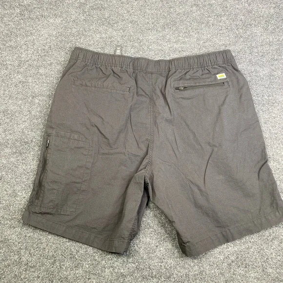 Vuori Ripstop Shorts Mens XXL Charcoal Grey Organic Cotton V370 Elastic Waist - Picture 10 of 11